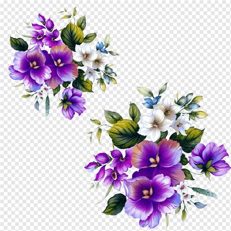 Violet Free Flower Template Printable Design