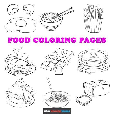 20 Free Food Coloring Pages for Kids