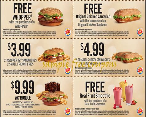 Free food deals