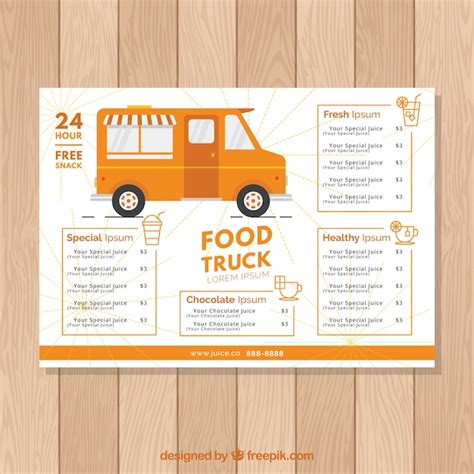 Free Food Truck Menu Templates