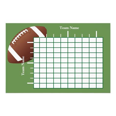 Free 100 Square Football Board Printables