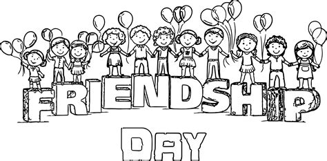 Free Friendship Coloring Pages