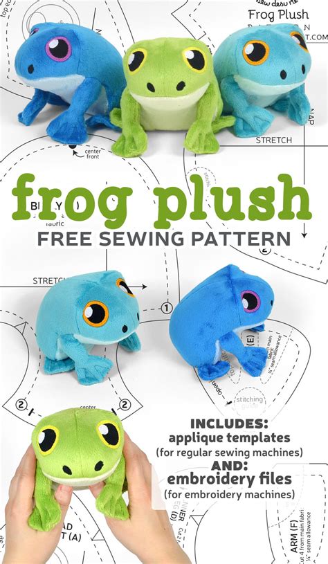 Free frog plush pattern