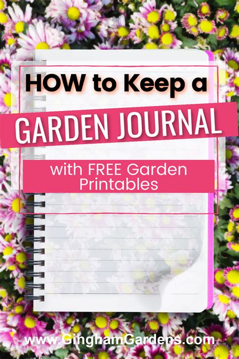 Free Printable Garden Journal Template