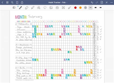 A free Goodnotes habit tracker template to help you stay organized