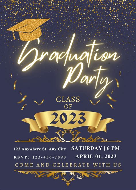 Free Graduation Party Invitation Templates for Canva