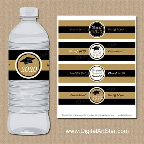 Free Graduation Water Bottle Label Templates