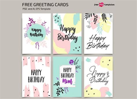 Free greeting card templates in Photoshop