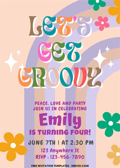 Free Groovy Invitation Template