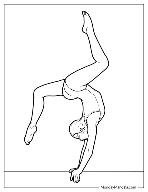 Free gymnastics coloring pages for kids