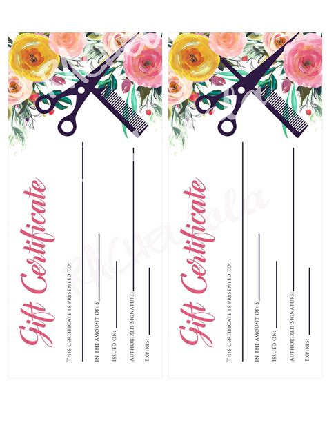 Free Hair Gift Certificate Templates