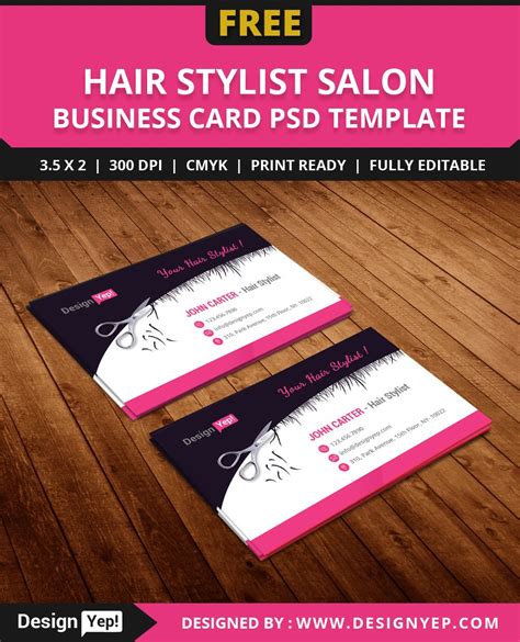 Free Hair Salon Business Card