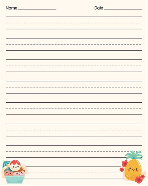 Free Downloadable Handwriting Paper Templates