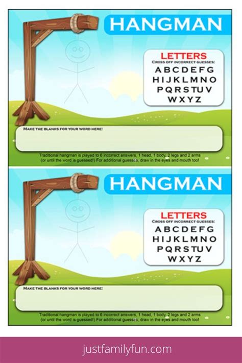 Free Hangman Game Printable