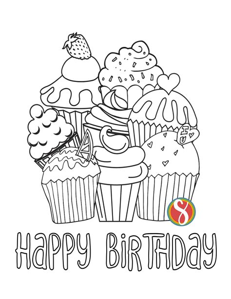 Free Happy Birthday Coloring Pages