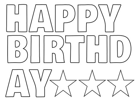 Free happy birthday cutouts templates