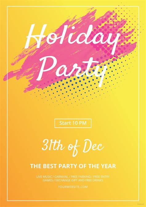 Free Holiday Party Flyer Templates Word