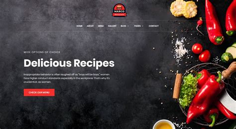 Free HTML CSS Food Website Templates Download