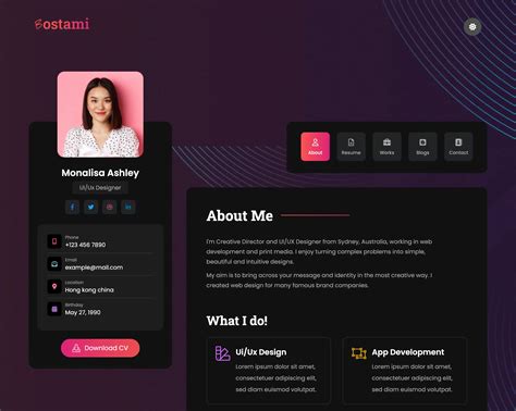 Free HTML/CSS Portfolio Template