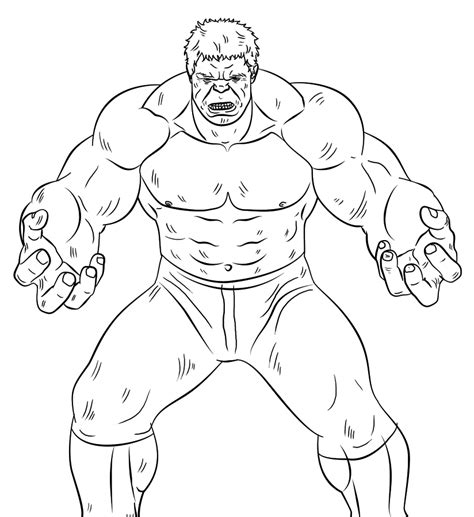 Free Hulk Coloring Pages