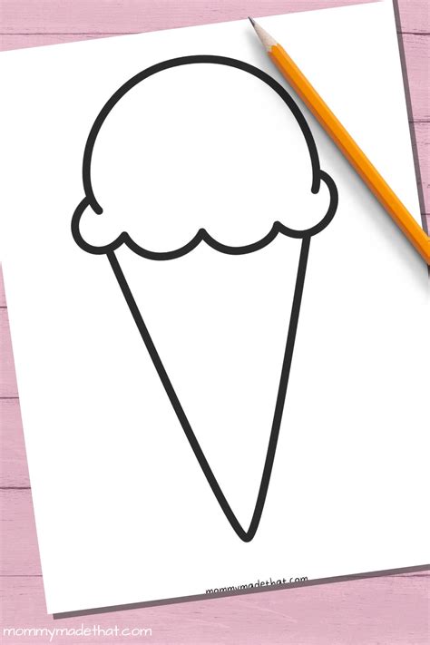 Free Ice Cream Cone Template Design 10