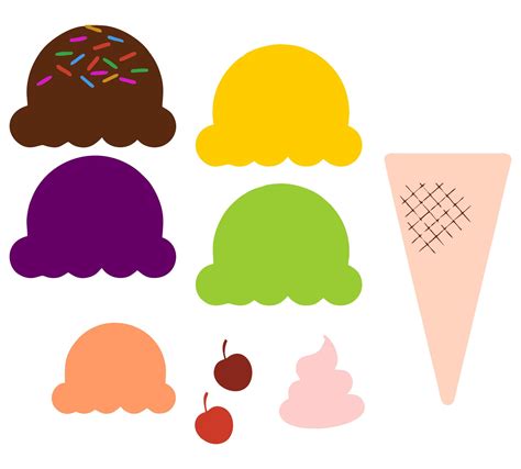 Free Ice Cream Cone Template Design 4