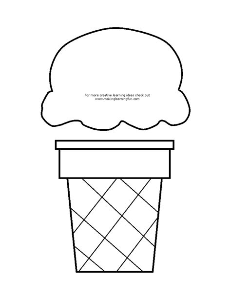 Free Ice Cream Cone Template Printable Designs for Social Media