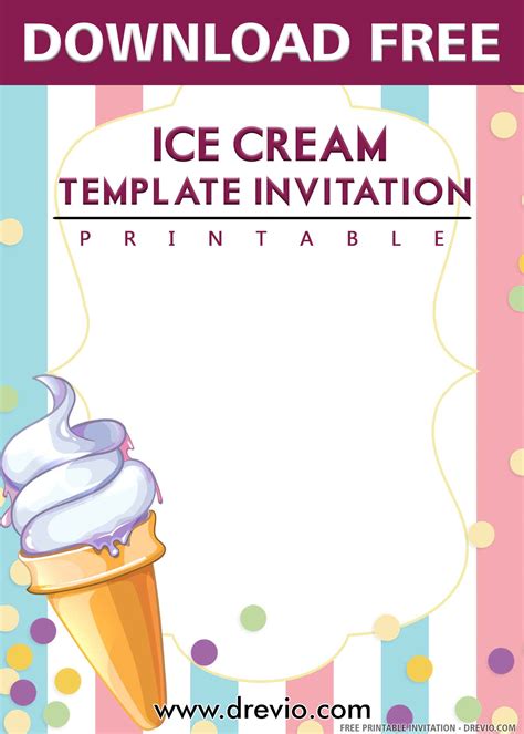 Free Ice Cream Party Template