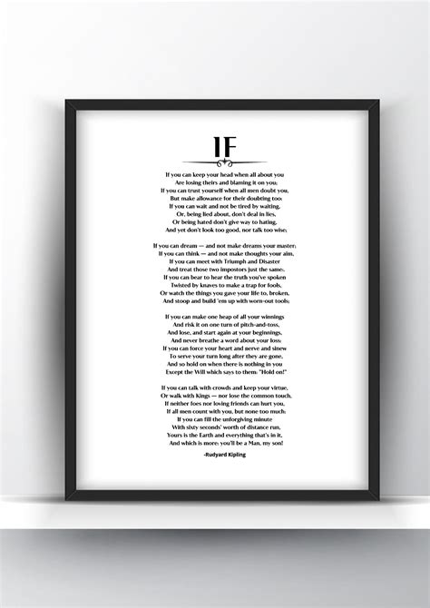 Free If By Rudyard Kipling Poster