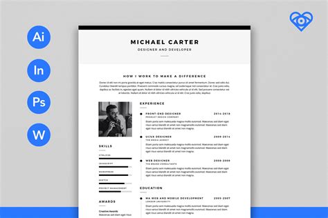 Free InDesign Templates for Resumes