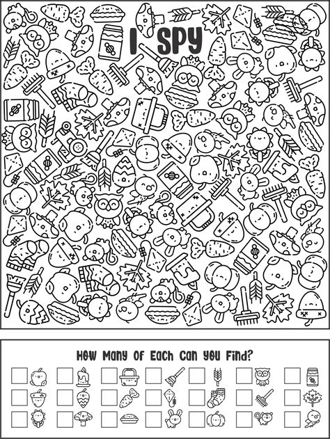 Free I Spy printables for kids