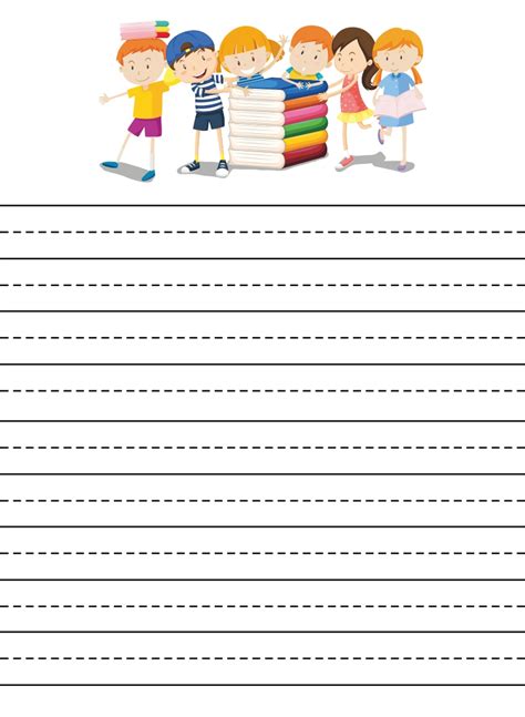 Free kids lined paper templates