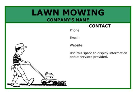 Free Lawn Mowing Flyer Template