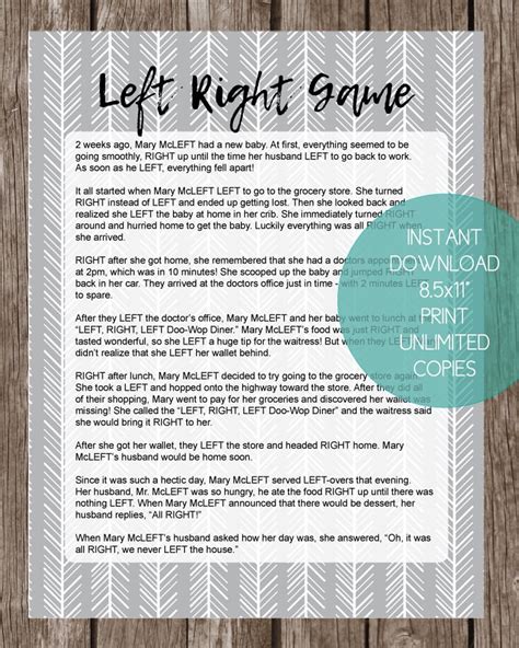 Free Left Right Game Templates