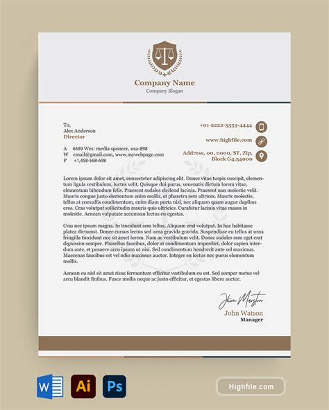 Free Legal Letterhead Templates for Instant Download