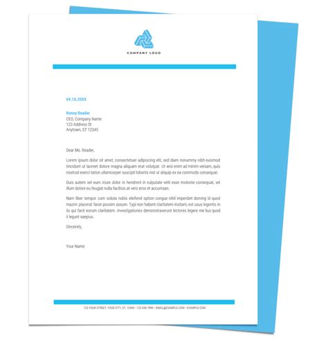 Free letterhead template for Google Docs