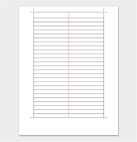 Free lined paper printables for kindergarten