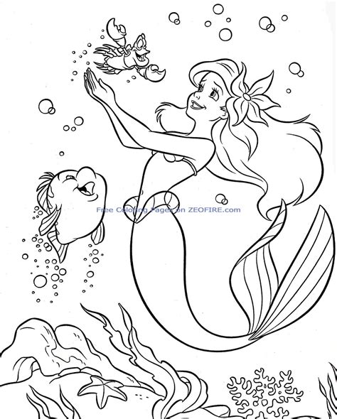 Free Little Mermaid printable coloring pages