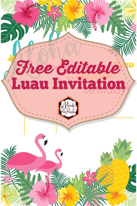 Free Luau Party Invitations Templates