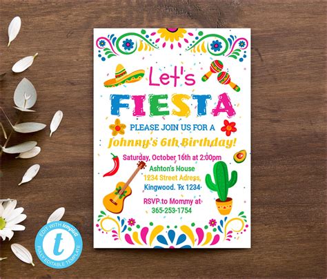 Free Mexican Invitation Templates