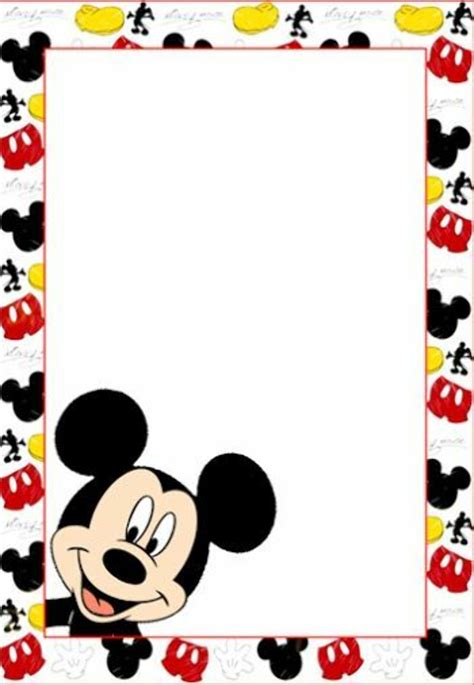 Free Mickey Mouse Border Templates