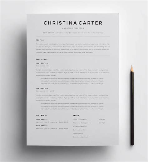 Free Minimalist Resume Template Download