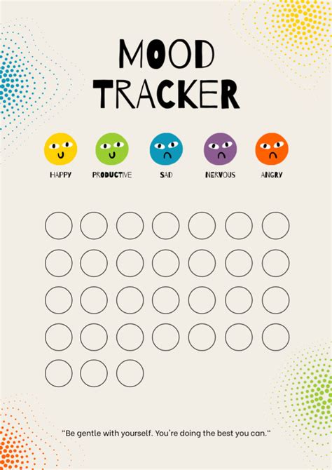 A free mood tracker template can be customized to meet individual needs