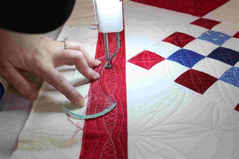 Free motion machine quilting template