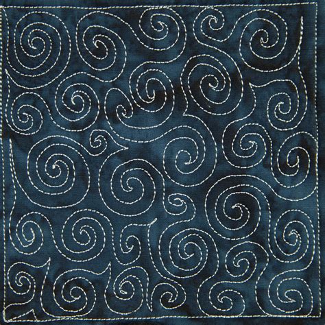 Free motion quilting pattern - meandering