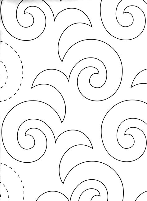 Free motion quilting template designs