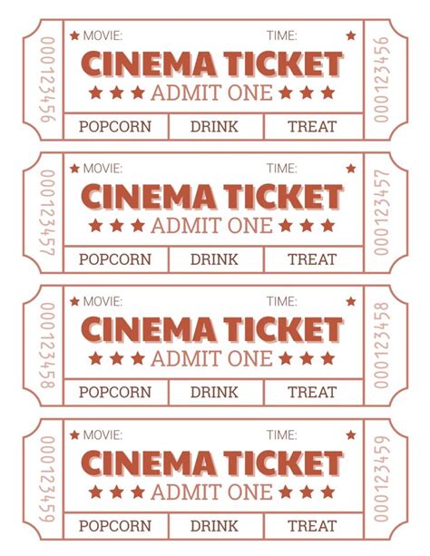 Free Movie Ticket Template 2