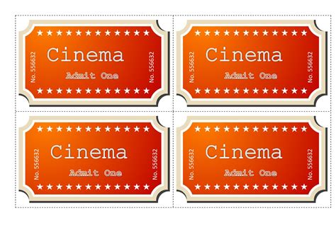 Free Movie Ticket Template 4