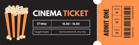 Free Movie Ticket Invite Template Designs