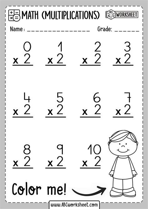 Free Multiplication Worksheets for Kids